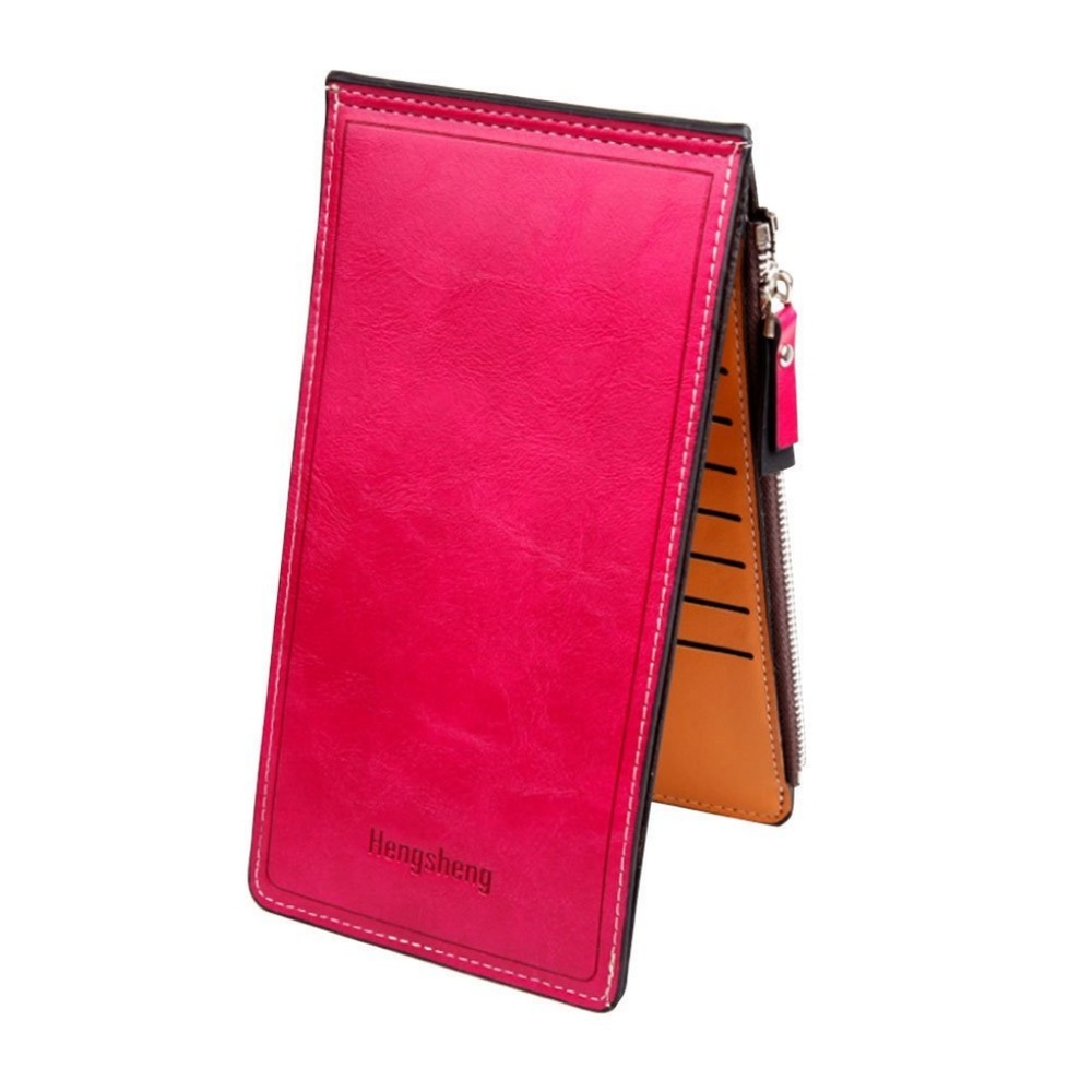 Womens Thin Bifold Phone Wallet Cards Organizer - Picture 2 of 6